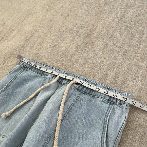 Revolve One Teaspoon Shabbies Blue Ripped Boyfriend Cropped Jeans S - Picture 8 of 11